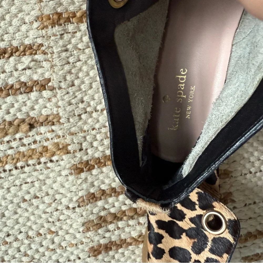Kate Spade New York Barrow Leopard Print Calf Hair Chukka Ankle Boots